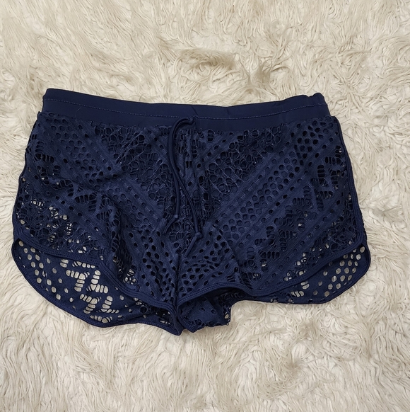 Other - Women's Navy Blue Lace Swim Shorts